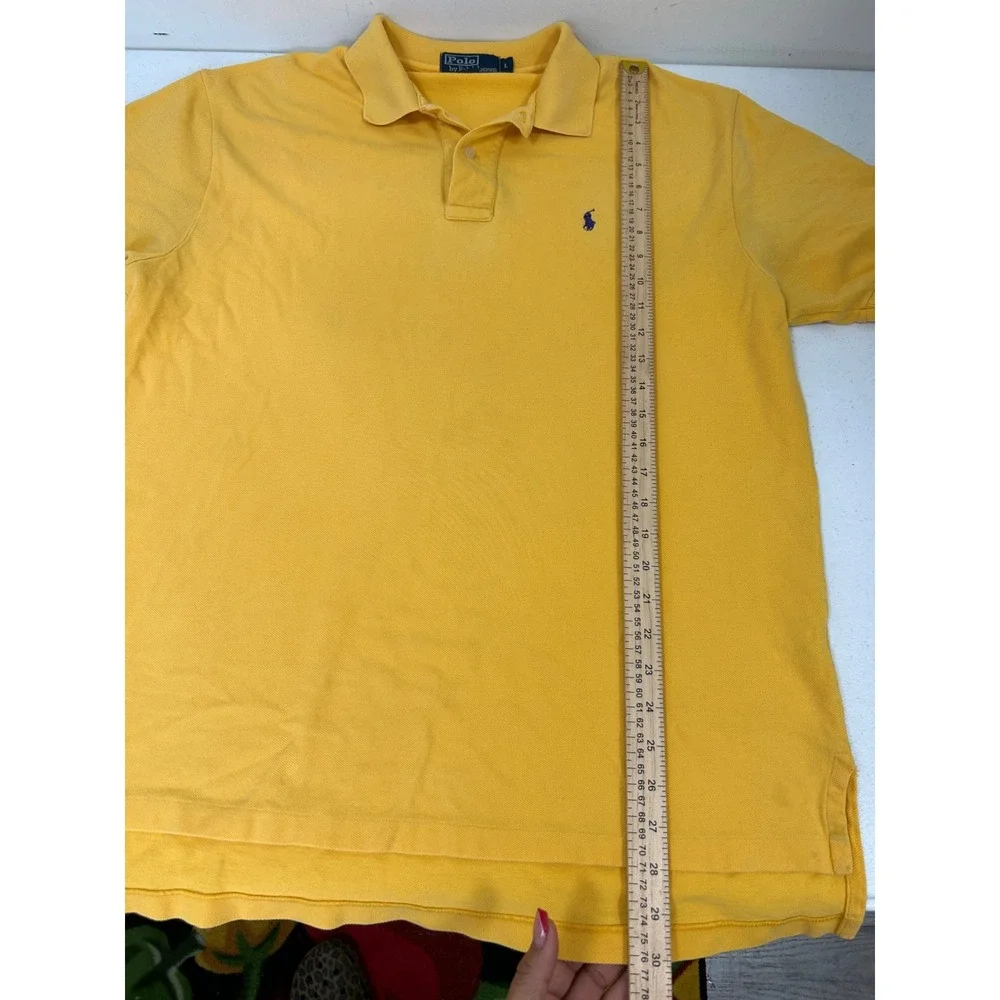 Polo Ralph Lauren Mens LSU Tigers Polo Shirt Yellow‎ Short Sleeve Size L